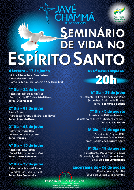 Seminário do Espírito Santo, Dia 03 às 19:00